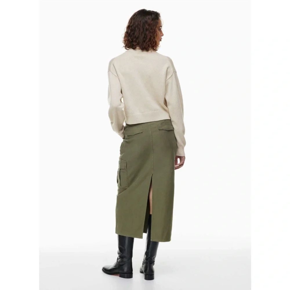Wilfred Free | Harper Sweater Wool Size XS Ryegrass Yellow Aritzia - Picture 9 of 9